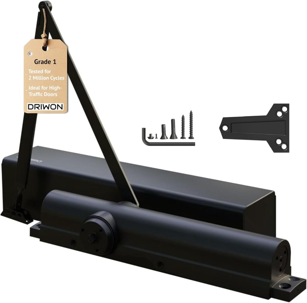 Driwon DN-8220 Heavy duty door closer in black