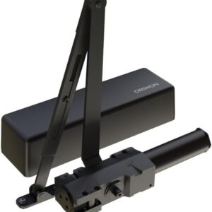 Commercial Extra Heavy Duty Hydraulic Door Closer – Black Matte – Cast Iron Body, Steel Arm, Powder-Coated Finish